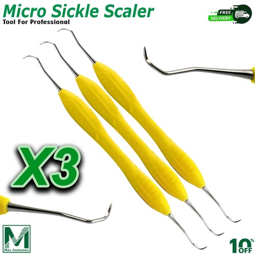 Silicone Handle Micro Sickle Scaler Periodontal Cleaning Tartar Calculus Plaque - Picture 9 of 12