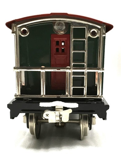 MTH TINPLATE TRADITIONS 10-2108 CABOOSE PILOT SAMPLE GREEN AND RED - Picture 5 of 8