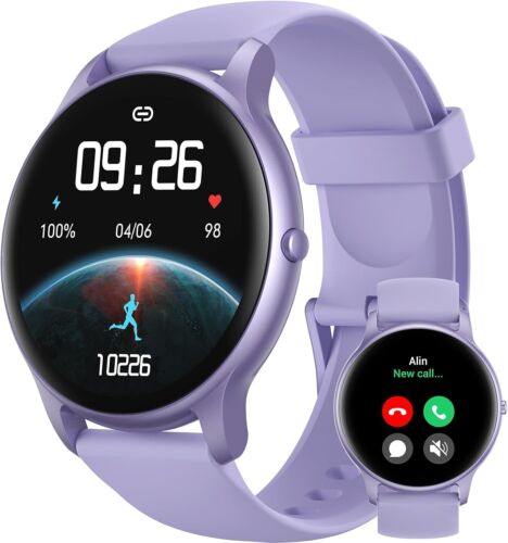 Round Smart Watch Waterpoof/Heart Rate/Sleep/Steps for Samsung Galaxy S24 FE - Picture 17 of 52