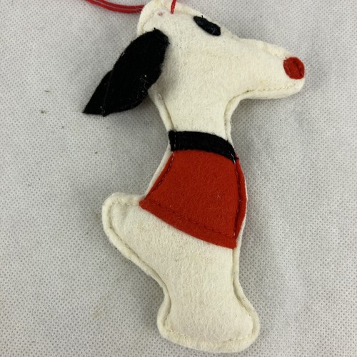 Vintage Felt SNOOPY Dog Christmas Tree Ornament Xmas Handmade? - Picture 8 of 10