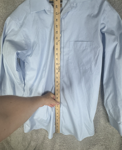 Camisa Roundtree & Yorke Para Hombre 15/32 Etiqueta Dorada Años 80 Sin Hierro Pinpoint Abotonada - Imagen 5 de 6