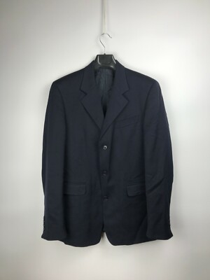 YSL ジャケット Yves Saint Laurent 3 Buttons Blue Blazer Jacket 40 50 Italy
