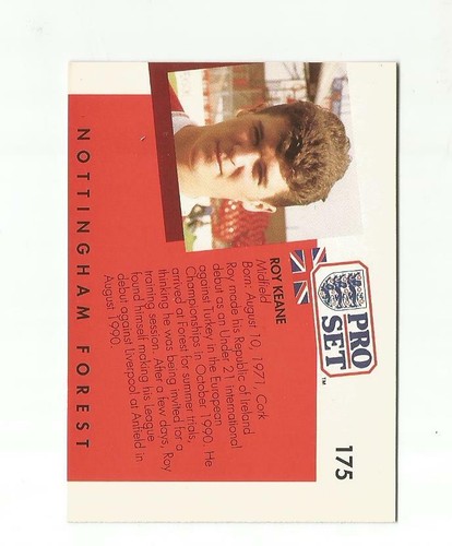D478 ROY KEANE 1990-91 PRO SET SOCCER #175 ENGLISH LEAGUE  - Picture 2 of 2