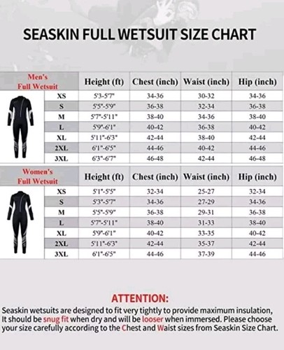 Traje de neopreno Seaskin para hombre y mujer Flame-I 3 mm trajes de buceo de cuerpo completo. Mediano - Imagen 8 de 17