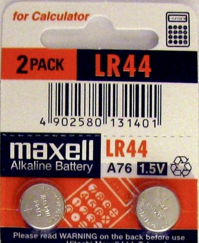 LR44 Maxell (2 piezas) LR44 MAXELL A76 L1154 AG13 357 Nueva Batería Alcalina  - Imagen 1 de 3