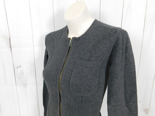 Maglione cardigan De Rigueur Provisions grigio con zip manica lunga - Taglia S - Foto 3 di 4