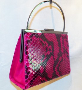 Made in Italy Bruno Magli Raspberry Pink Snakeskin Even Made in Italy Bruno Magli Raspberry Pink Snakeskin Even