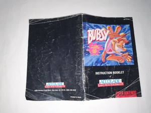 notice de jeu super nintendo snes BUBSY USA