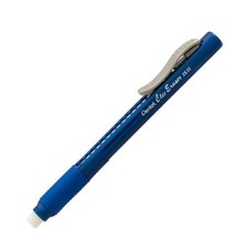 Pentel Clic Eraser Grip Pen Style Barrel Retractable Blue Barrel School Office