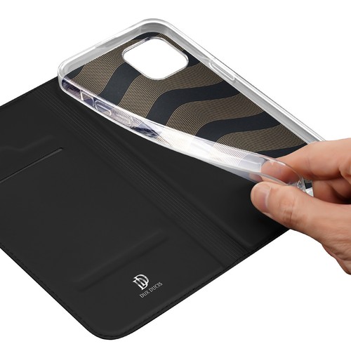 Etui do iPhone 15 Plus pokrowiec z klapką i portfelem Dux Ducis Skin Pro - czarn - Zdjęcie 8 z 12