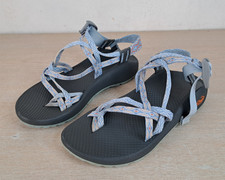 CHACO DOUBLE STRAP ZX2 SANDALS/SHOES, TOE LOOP, WOMEN SIZE 8, BLUE, HIKING/SPORT