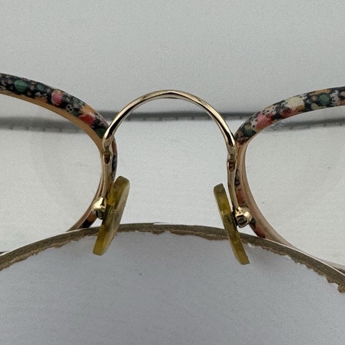 Jean Lafont Y45 Gold W204 Eyeglasses Vintage Designer Frames Floral Pattern - Picture 7 of 18