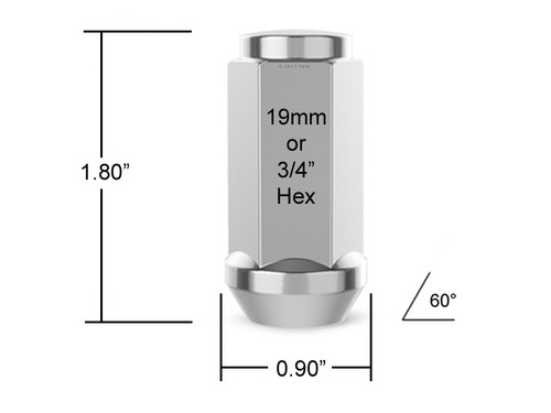 24pc Silver Bulge Lug Nuts 14x2 Course Thread for Ford Expedition F150 Navigator - Picture 2 of 8