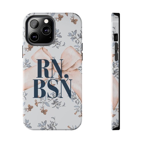 RN, BSN Floral Bow Krankenschwester Handyhülle - Passgenau für jedes iPhone/Samsung - Bild 54 von 104