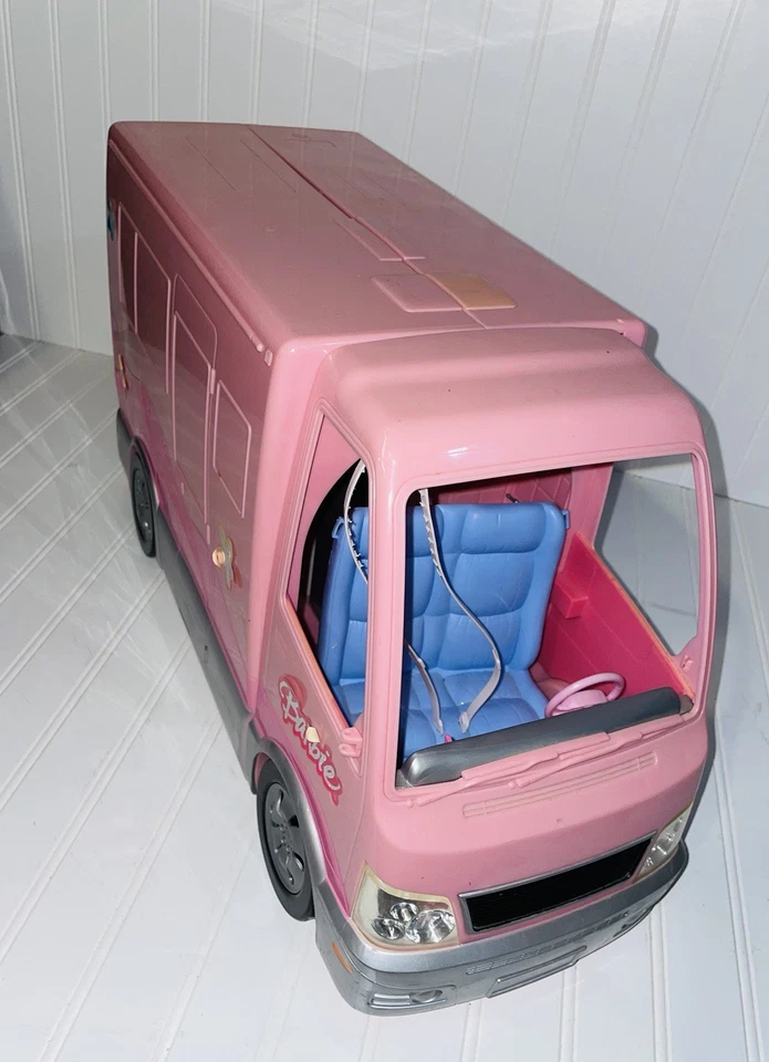 Autocaravana Barbie Hot Tub Party Bus rosa cámper 2006 Mattel Foto 3 de 4