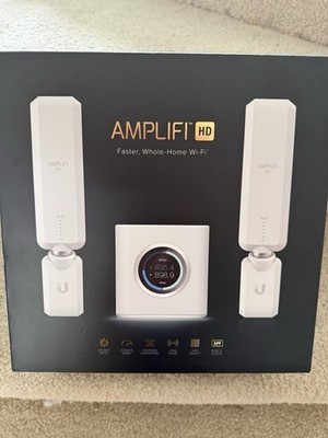 Ubiquiti AmpliFi HD AFi-HD Mesh WiFi System Router with 2 MeshPoints
