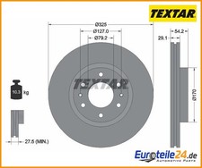 2 St. Bremsscheibe TEXTAR 92226200 für Chevrolet Trailblazer