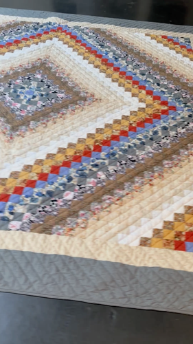 Amish Handarbeit Blumen Bauernhaus Patchwork auf der ganzen Welt Quilt-King Size - Video 1 von 1