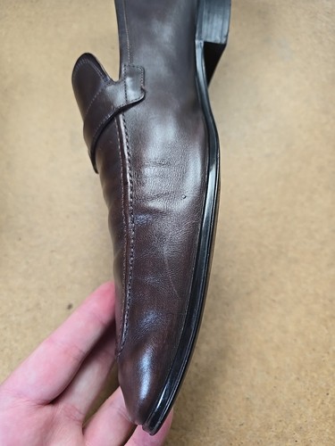 MENS SALVATORE FERRAGAMO UK 12 EU 46 BROWN LEATHER FORMAL LOAFER DRESS SHOES - Picture 11 of 24