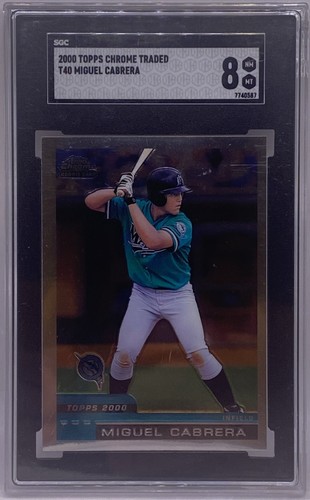 2000 Topps Chrome Traded #T40 Miguel Cabrera RC Marlins SGC 8 NM-MT TIGERS HOF