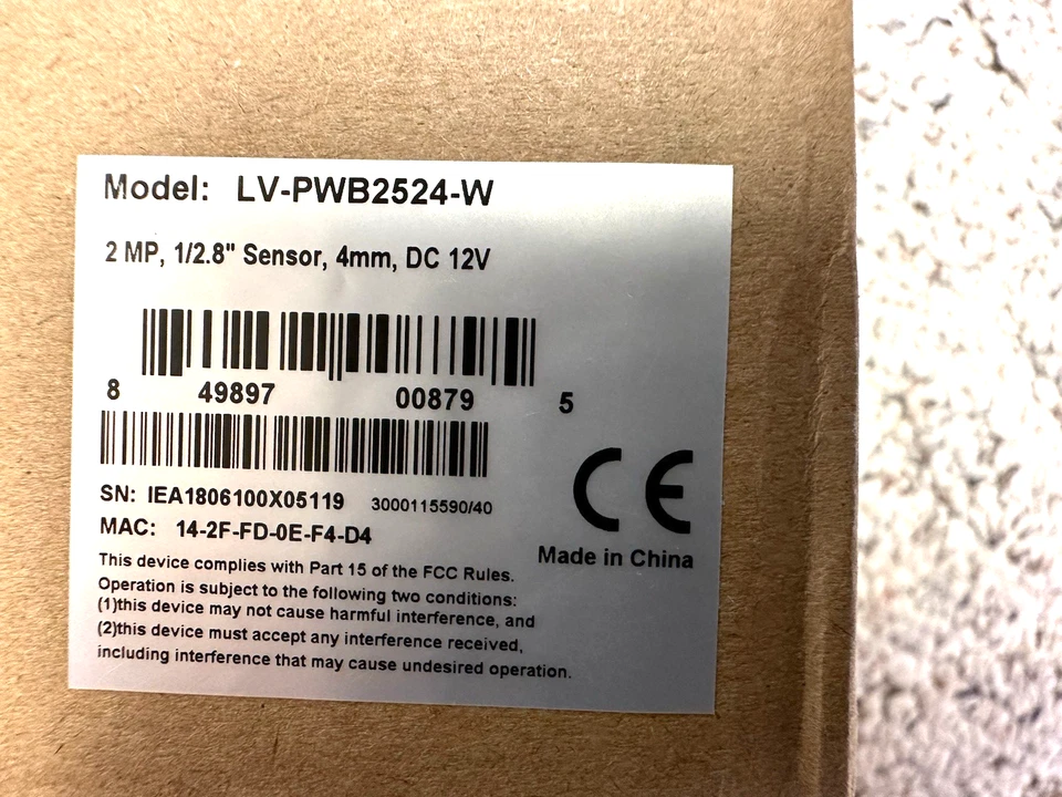 LAVIEW LV-PWB-2524-W 2MP Bullet Camera-Wireless ONVIF 4mm - Image 2 of 4