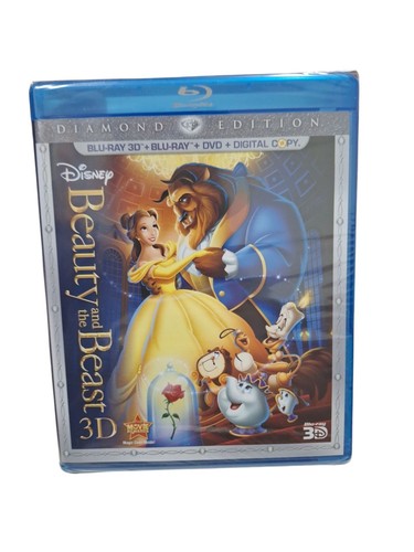 NEW Disney Beauty and the Beast Blu-ray 3D Blu-Ray DVD 5-Disc with Slip Cover - Picture 8 of 9