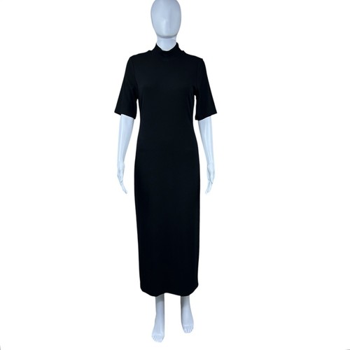 Marine Layer Lexi Rib Mock Neck Midi Dress Size LARGE Preppy QuietLuxury - Picture 2 of 16