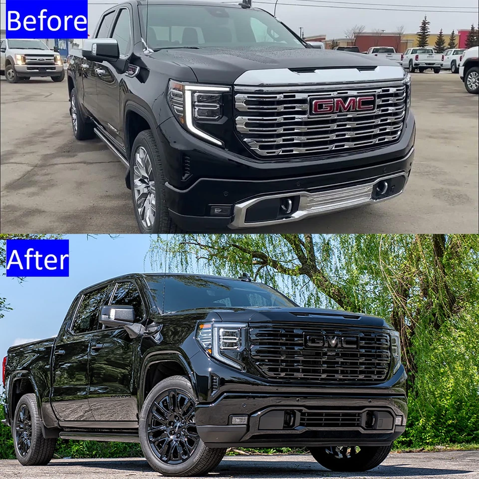 OEM 2019+ GMC Red 6.2L V8 Fender Vent Emblem for Sierra 1500 Black 86532094 - Image 4 of 4