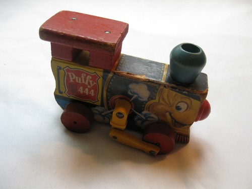 Vintage Fisher Price 444 Puffy Holz Zug Spielzeug - Bild 12 von 12