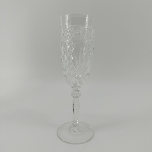 3er Set Champagner Pressglas Antik Klar Cristal D'arques Durand Geriffelt  - Bild 5 von 20