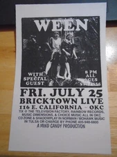 RARE Ween 1997 CONCERT FLYER POSTER Mollusk Tour Oklahoma City bricktown live !
