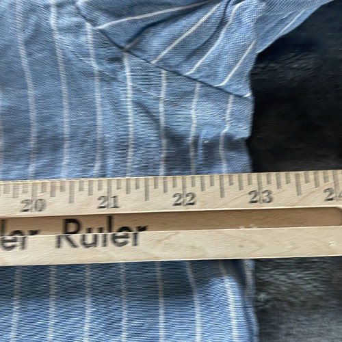 Orian Hemd Herren XL Blau Weiß Streifen Button-Down Leinen Strand Küste Italy Made - Bild 8 von 10