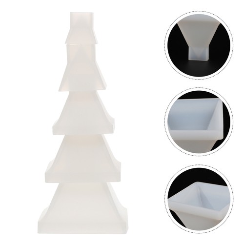5 Piezas Moldes de Resina Moldes Flexibles Cristal Epoxi Hágalo Usted Mismo Pirámide Silicona - Imagen 9 de 12