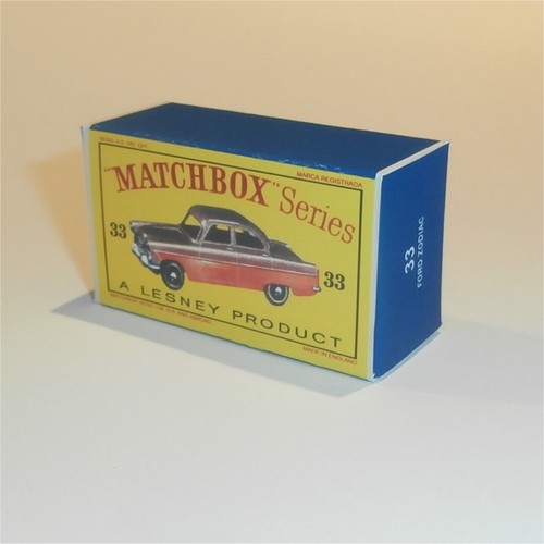 Matchbox Lesney 33a Ford Zodiac Empty D Style Repro Box - Picture 1 of 4