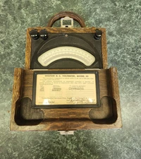 Antique Weston Model 45 Voltmeter 1940's Vintage Electrical Equipment
