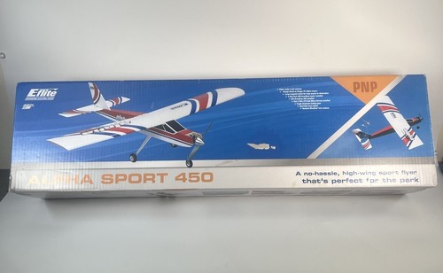 E-Flite Alpha 450 Sport PNP elektrisches ferngesteuertes Flugzeug versiegelte Teile NEU