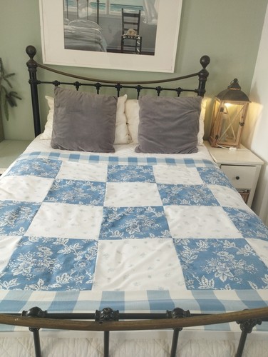 PATCHWORK EIDERDOWN - LARGE - LAURA ASHLEY - ABBEVILLE/SUMMER TRELLIS ~Fleur~ - Picture 2 of 4