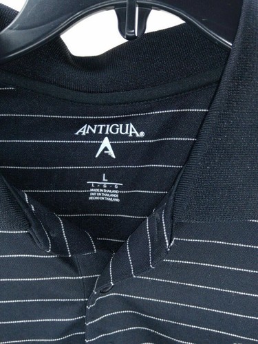 Camisa de Golf Antigua Para Hombres Grande PGA 2011 Color Negro/Blanco Estilo Polo Pin Rayas - Imagen 3 de 4