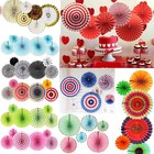6/8PCS Paper Fan Party decoration Fan Pink Paper Fan Birthday Wedding Pinwheel