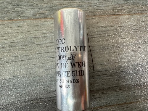 TCC. Vintage capacitors. X4 Pcs,1000uF- 50V Type CE 511D . Metalpack. - Picture 7 of 7