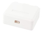 Equip Surface-Mounted Housing for 2 Keystone Jack with Cover White