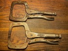 Vintage Lot 2 Petersen Dewitt Locking Vise Grips 11R Welding Pliers Mechanic USA
