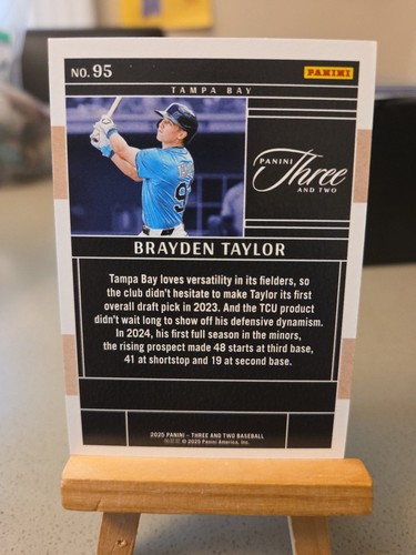 2025 Panini Three and Two Silver 46/49 Brayden Taylor Rays #95 - Picture 2 of 2