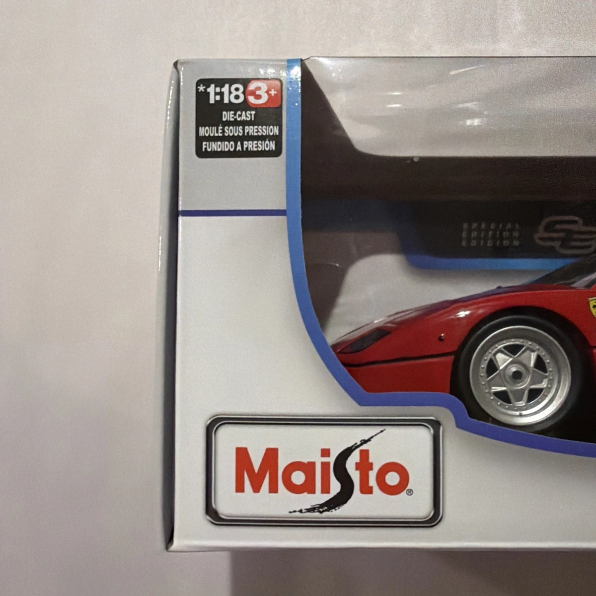 Maisto Special Edition Die Cast Collection 1:18 Ferrari F40 (1987) Red