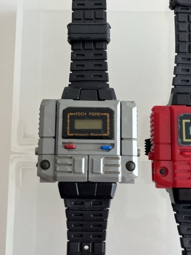 Lote x3 Reloj Robot Cuarzo Vintage Rojo, Plateado Y Negro (No Funciona) Hong Kong - Imagen 2 de 7