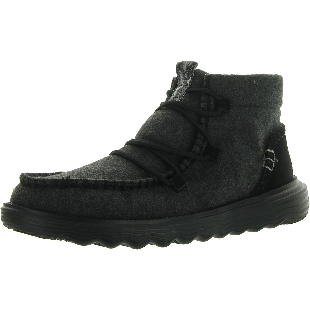 Женские ботильоны Hey Dude Reyes черного цвета на шнуровке Shoes 7 Medium (B,M) BHFO 1110