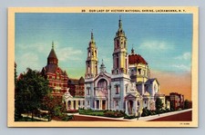 Vintage Our Lady of Victory National Shrine Postcard Lackawanna NY