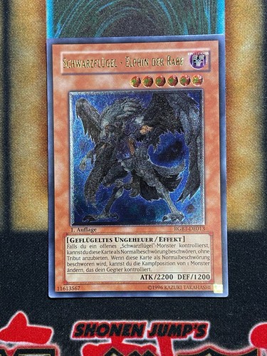 Yugioh Blackwing - Elphin The Raven RGBT-EN013 Ultimate Rare 1st Ed GERMAN NM - Picture 1 of 2