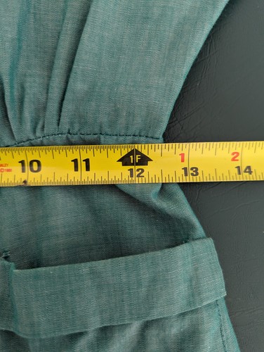 VTG 1960's Girl Scouts USA S/S Button Down green Uniform Pockets 18.5" Pit - Pit - Picture 9 of 15