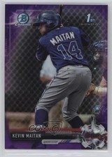 2017 Bowman Chrome Prospects Purple Refractor 247/250 Kevin Maitan #BCP100 r6j